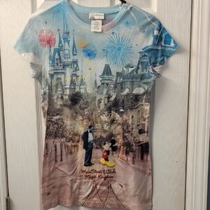 Disney Magic Kingdom Fireworks T-Shirt - Blue and Red